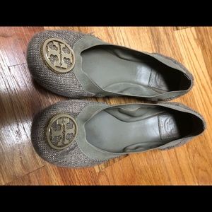 Tory Burch metallic flats